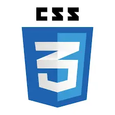 CSS3 logo in blue and white, representing styling and design for creating visually appealing and responsive web pages.